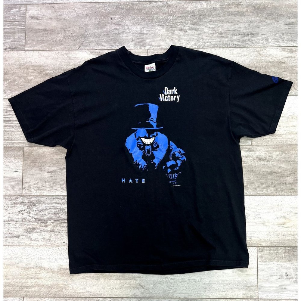 Vintage 2000 Batman "Dark Victory" HATE DC Comics T-Shirt Size XXL